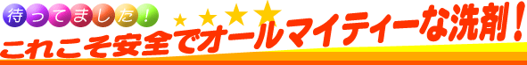 これこそ安全でオールマイティな洗剤